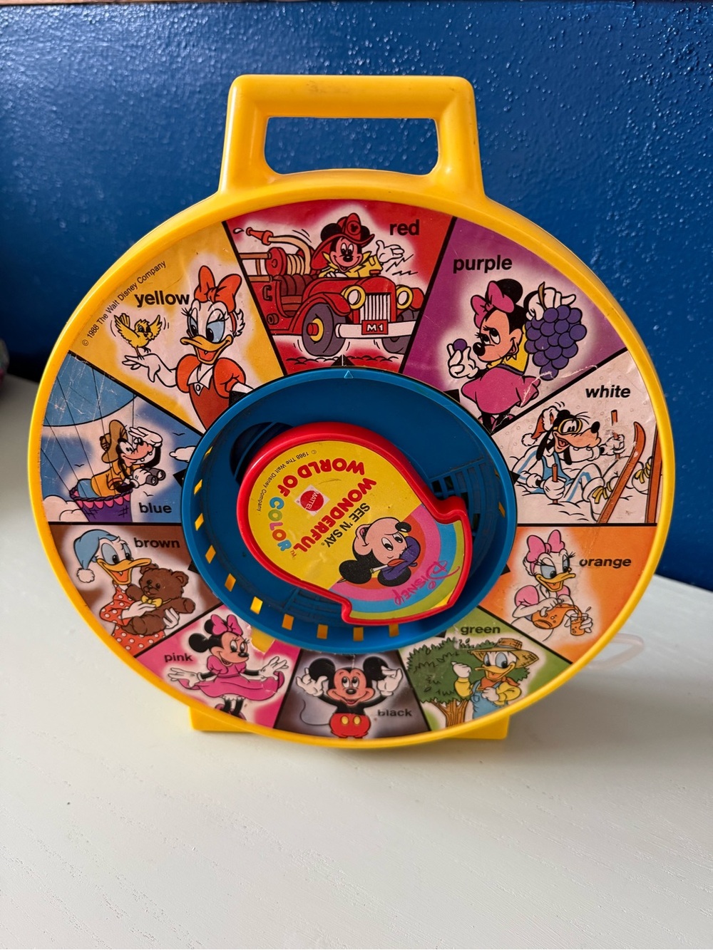 Vintage 1988 Mattel Disney See 'N Say Mickey Minnie Donald Daisy Goofy Works!